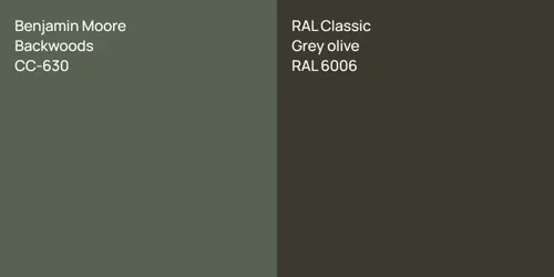 CC-630 Backwoods vs RAL 6006  Grey olive