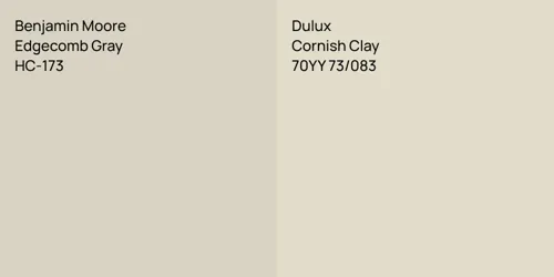 HC-173 Edgecomb Gray vs 70YY 73/083 Cornish Clay