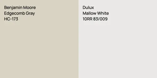 HC-173 Edgecomb Gray vs 10RR 83/009 Mallow White