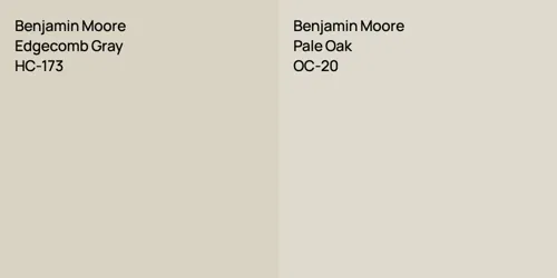 HC-173 Edgecomb Gray vs OC-20 Pale Oak