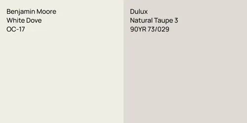 OC-17 White Dove vs 90YR 73/029 Natural Taupe 3