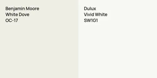 OC-17 White Dove vs SW1G1 Vivid White