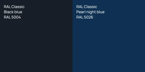 RAL 5004  Black blue vs RAL 5026  Pearl night blue