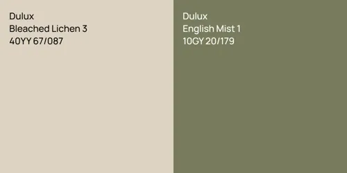 40YY 67/087 Bleached Lichen 3 vs 10GY 20/179 English Mist 1