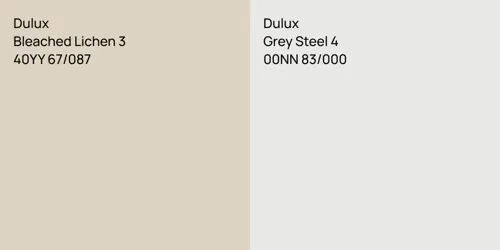 40YY 67/087 Bleached Lichen 3 vs 00NN 83/000 Grey Steel 4