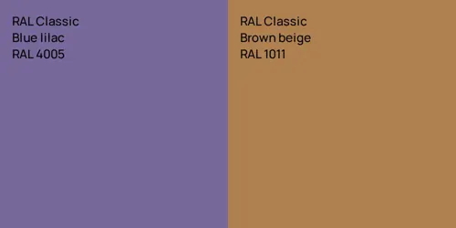 RAL 4005 Blue lilac vs RAL 1011 Brown beige