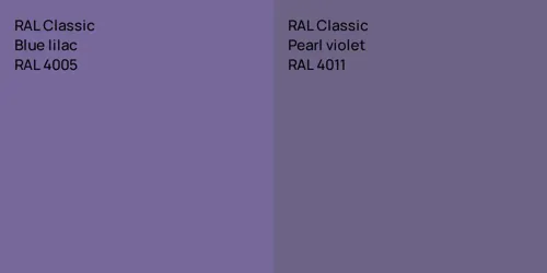 RAL 4005 Blue lilac vs RAL 4011 Pearl violet