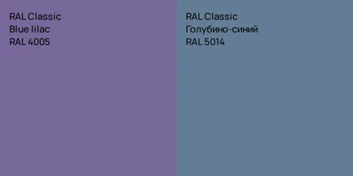 RAL 4005 Blue lilac vs RAL 5014 Голубино-синий