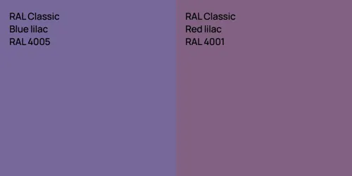 RAL 4005 Blue lilac vs RAL 4001 Red lilac