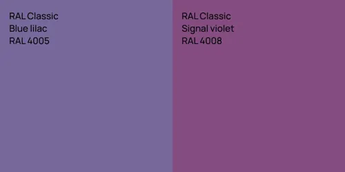RAL 4005  Blue lilac vs RAL 4008  Signal violet