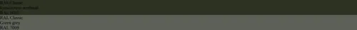 RAL 6007 Бутылочно-зелёный vs RAL 7009 Green grey