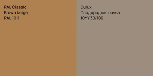 RAL 1011 Brown beige vs 10YY 30/106 Плодородная почва