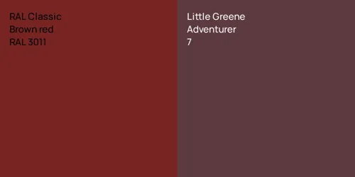 RAL 3011  Brown red vs 7 Adventurer