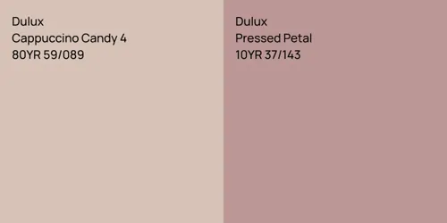 80YR 59/089 Cappuccino Candy 4 vs 10YR 37/143 Pressed Petal
