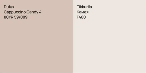 80YR 59/089 Cappuccino Candy 4 vs F480 Камея