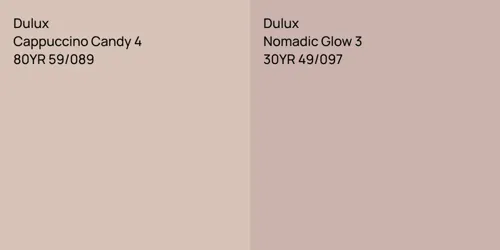 80YR 59/089 Cappuccino Candy 4 vs 30YR 49/097 Nomadic Glow 3