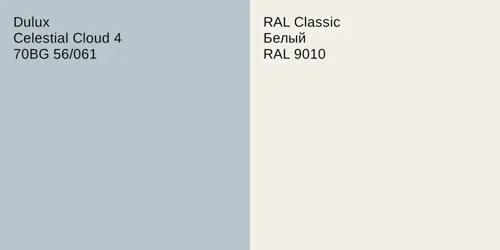 70BG 56/061 Celestial Cloud 4 vs RAL 9010 Белый