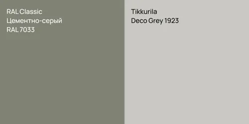 RAL 7033 Цементно-серый vs Deco Grey 1923 null
