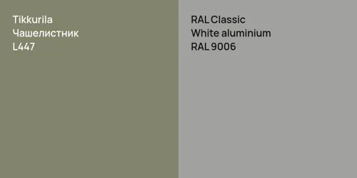 L447 Чашелистник vs RAL 9006  White aluminium