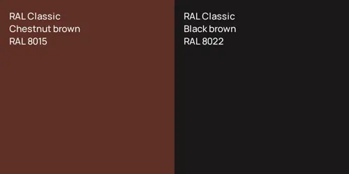 RAL 8015  Chestnut brown vs RAL 8022  Black brown