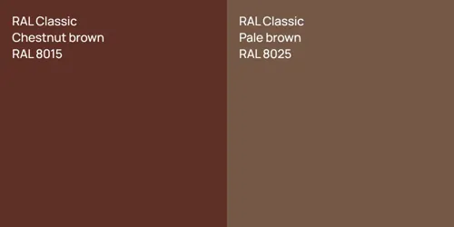 RAL 8015 Chestnut brown vs RAL 8025 Pale brown