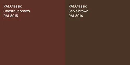 RAL 8015 Chestnut brown vs RAL 8014 Sepia brown