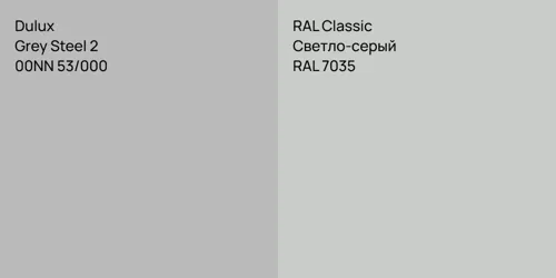 00NN 53/000 Grey Steel 2 vs RAL 7035 Светло-серый