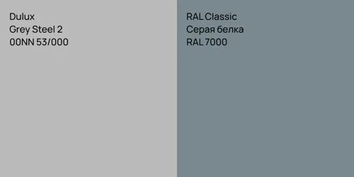 00NN 53/000 Grey Steel 2 vs RAL 7000 Серая белка