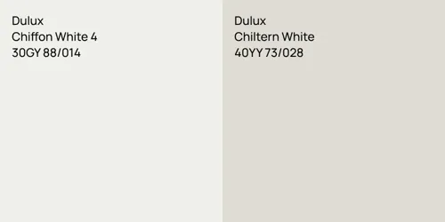 30GY 88/014 Chiffon White 4 vs 40YY 73/028 Chiltern White