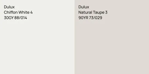 30GY 88/014 Chiffon White 4 vs 90YR 73/029 Natural Taupe 3