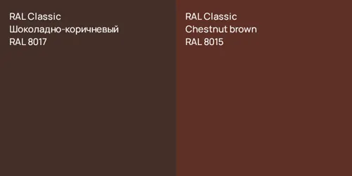 RAL 8017 Шоколадно-коричневый vs RAL 8015  Chestnut brown