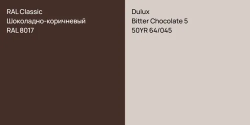 RAL 8017 Шоколадно-коричневый vs 50YR 64/045 Bitter Chocolate 5