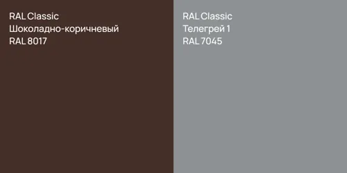 RAL 8017 Шоколадно-коричневый vs RAL 7045 Телегрей 1