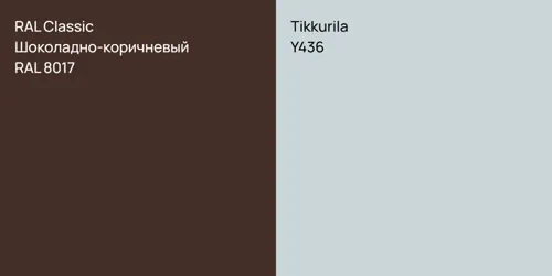 RAL 8017 Шоколадно-коричневый vs Y436 