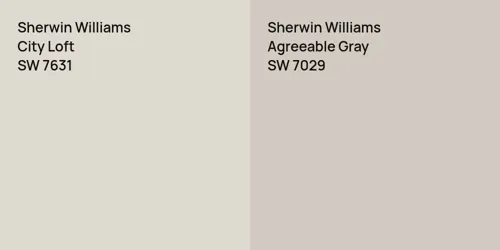 SW 7631 City Loft vs SW 7029 Agreeable Gray