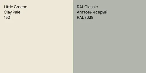 152 Clay Pale vs RAL 7038 Агатовый серый