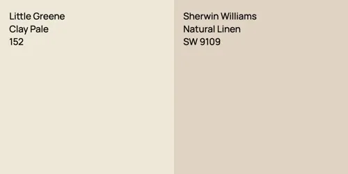 152 Clay Pale vs SW 9109 Natural Linen