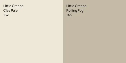 152 Clay Pale vs 143 Rolling Fog