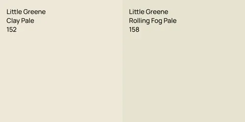 152 Clay Pale vs 158 Rolling Fog Pale