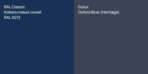 RAL 5013 Кобальтовый синий vs null Oxford Blue (Heritage)