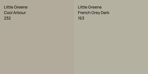 232 Cool Arbour vs 163 French Grey Dark
