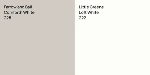 228 Cornforth White vs 222 Loft White