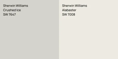 SW 7647 Crushed Ice vs SW 7008 Alabaster