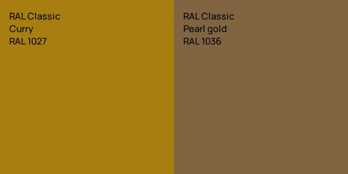 RAL 1027 Curry vs RAL 1036 Pearl gold
