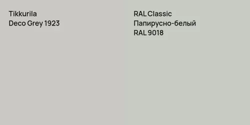 Deco Grey 1923 null vs RAL 9018 Папирусно-белый