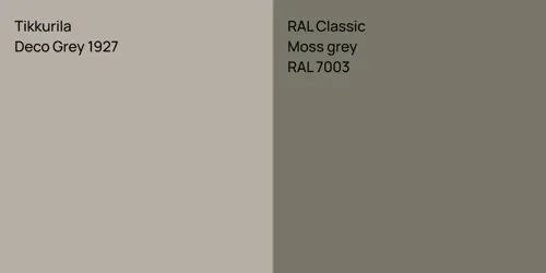 Deco Grey 1927 null vs RAL 7003  Moss grey