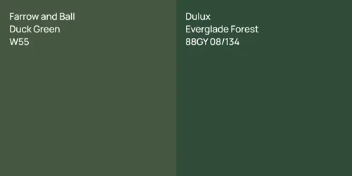 W55 Duck Green vs 88GY 08/134 Everglade Forest