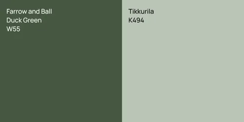 W55 Duck Green vs K494 