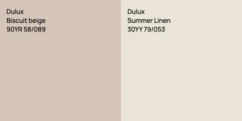 90YR 58/089 Biscuit beige vs 30YY 79/053 Summer Linen