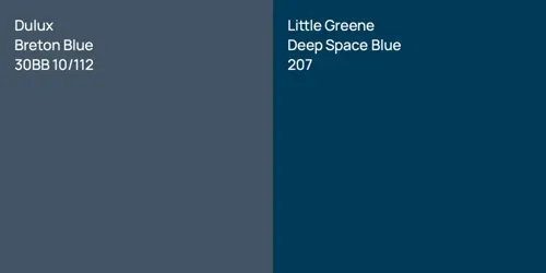 30BB 10/112 Breton Blue vs 207 Deep Space Blue
